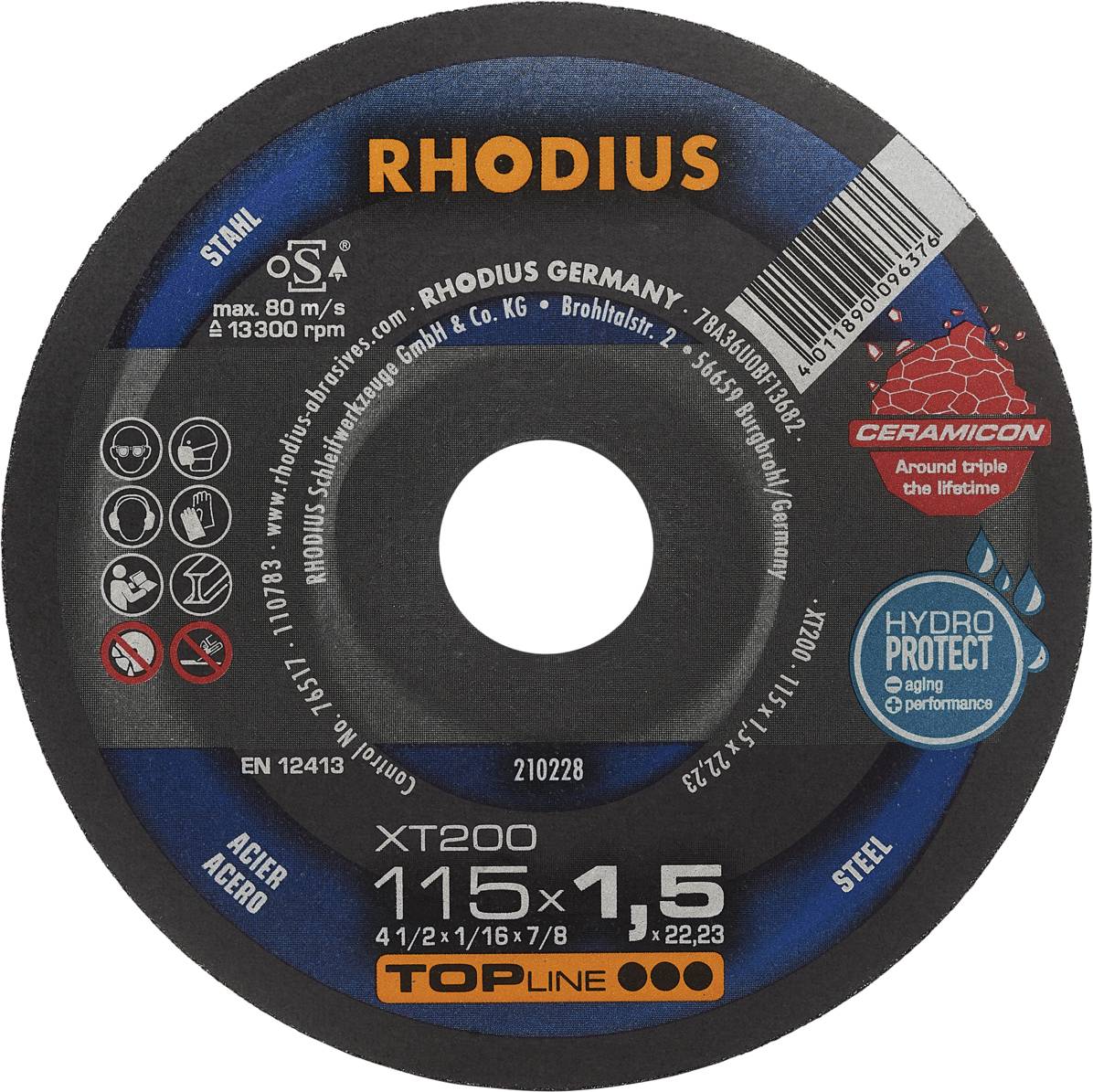 Rhodius XT200 210228 Trennscheibe 25 St. Stahl