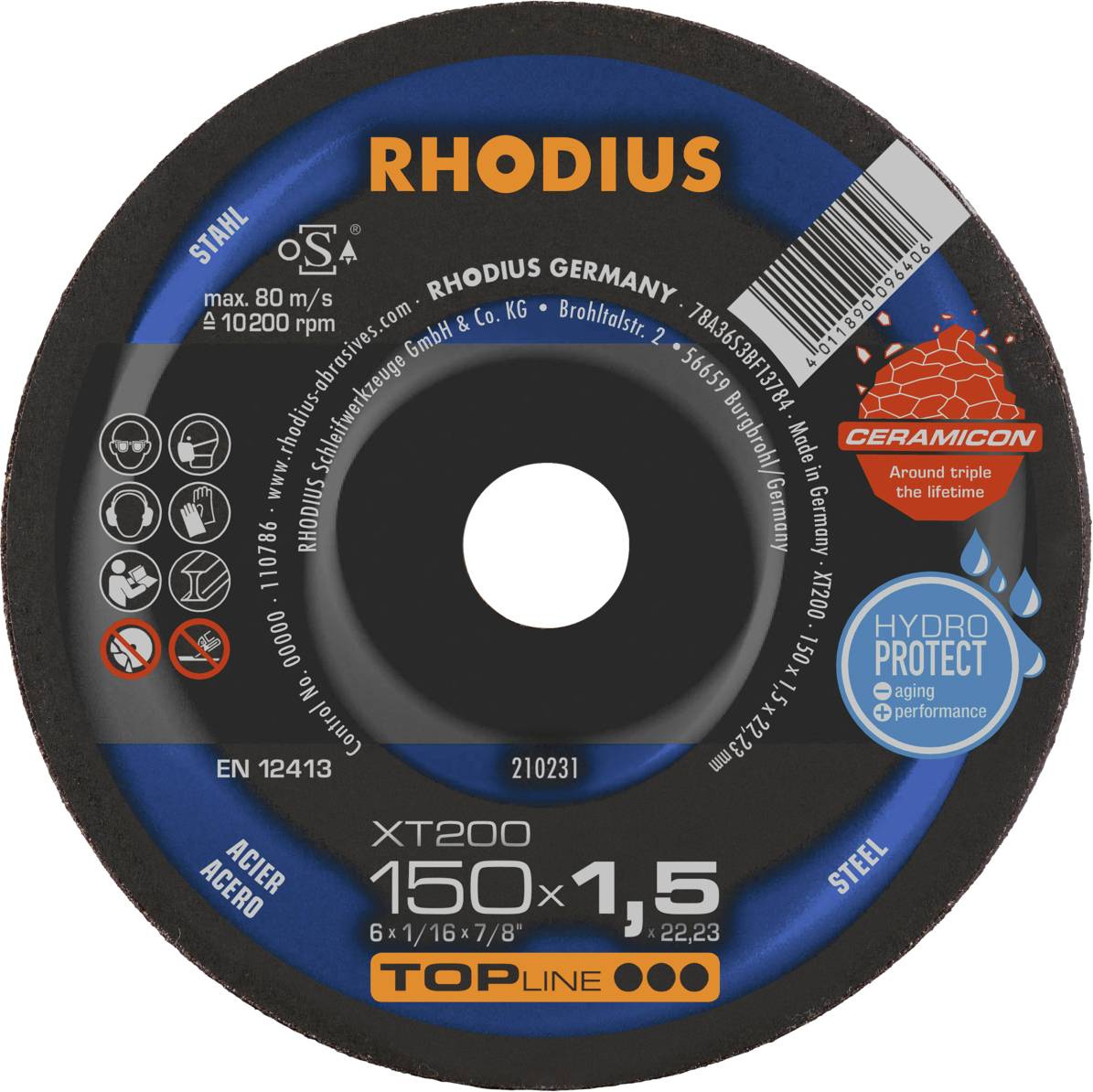 Rhodius XT200 210231 Trennscheibe 25 St. Stahl