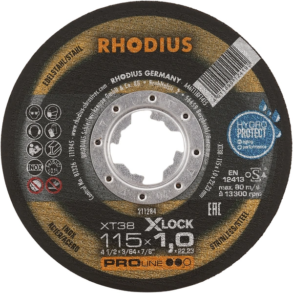 Rhodius XT38 X-LOCK 211284 Trennscheibe 25 St. Edelstahl, Stahl Rhodius XT38 X-LOCK 211284 Trennscheibe 25 St. Edelstahl, Stahl