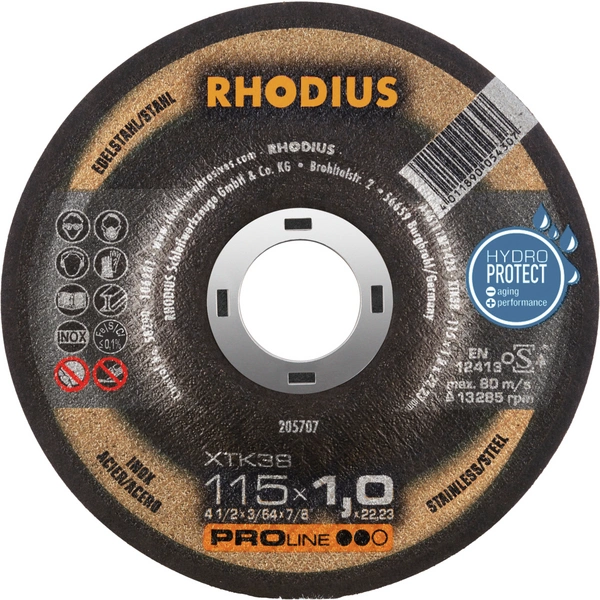 Rhodius XTK38 205707 Trennscheibe 50 St. Edelstahl, Stahl Rhodius XTK38 205707 Trennscheibe 50 St. Edelstahl, Stahl