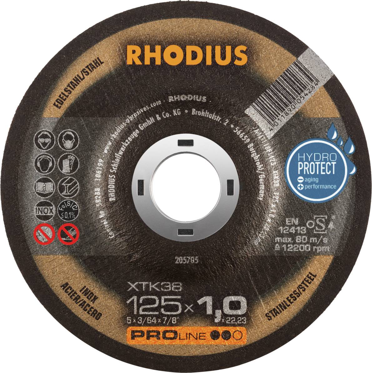 Rhodius XTK38 205705 Trennscheibe 50 St. Edelstahl, Stahl