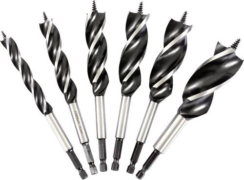 FRITZFURT 2800-3106 Schlangenbohrer-Set 6teilig 12 mm, 16 mm, 19 mm, 23 mm, 25 mm, 32 mm Gesamtläng