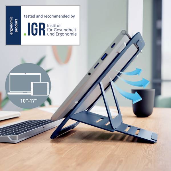 Leitz 63460089 Laptop Riser Aluminium Ultra Flat Notebook-Ständer