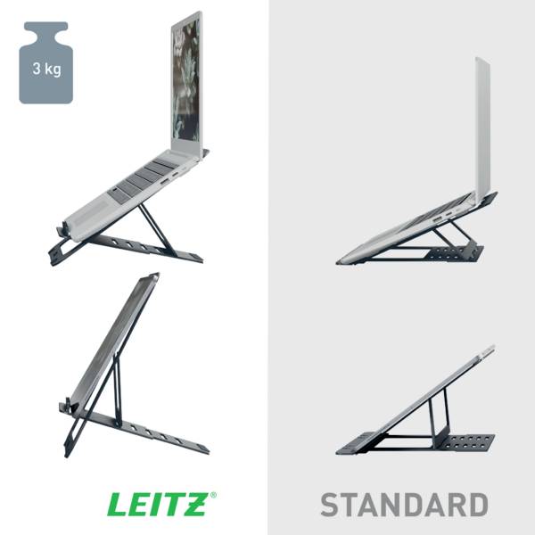 Leitz 63460089 Laptop Riser Aluminium Ultra Flat Notebook-Ständer