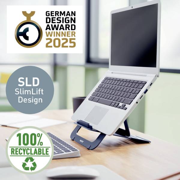 Leitz 63460089 Laptop Riser Aluminium Ultra Flat Notebook-Ständer