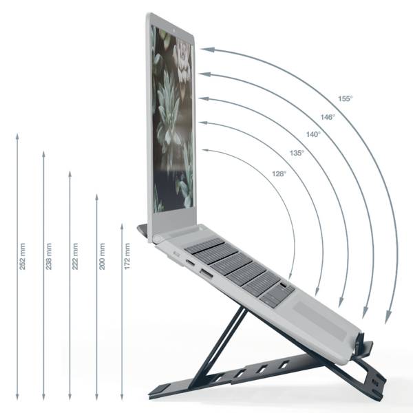 Leitz 63460089 Laptop Riser Aluminium Ultra Flat Notebook-Ständer