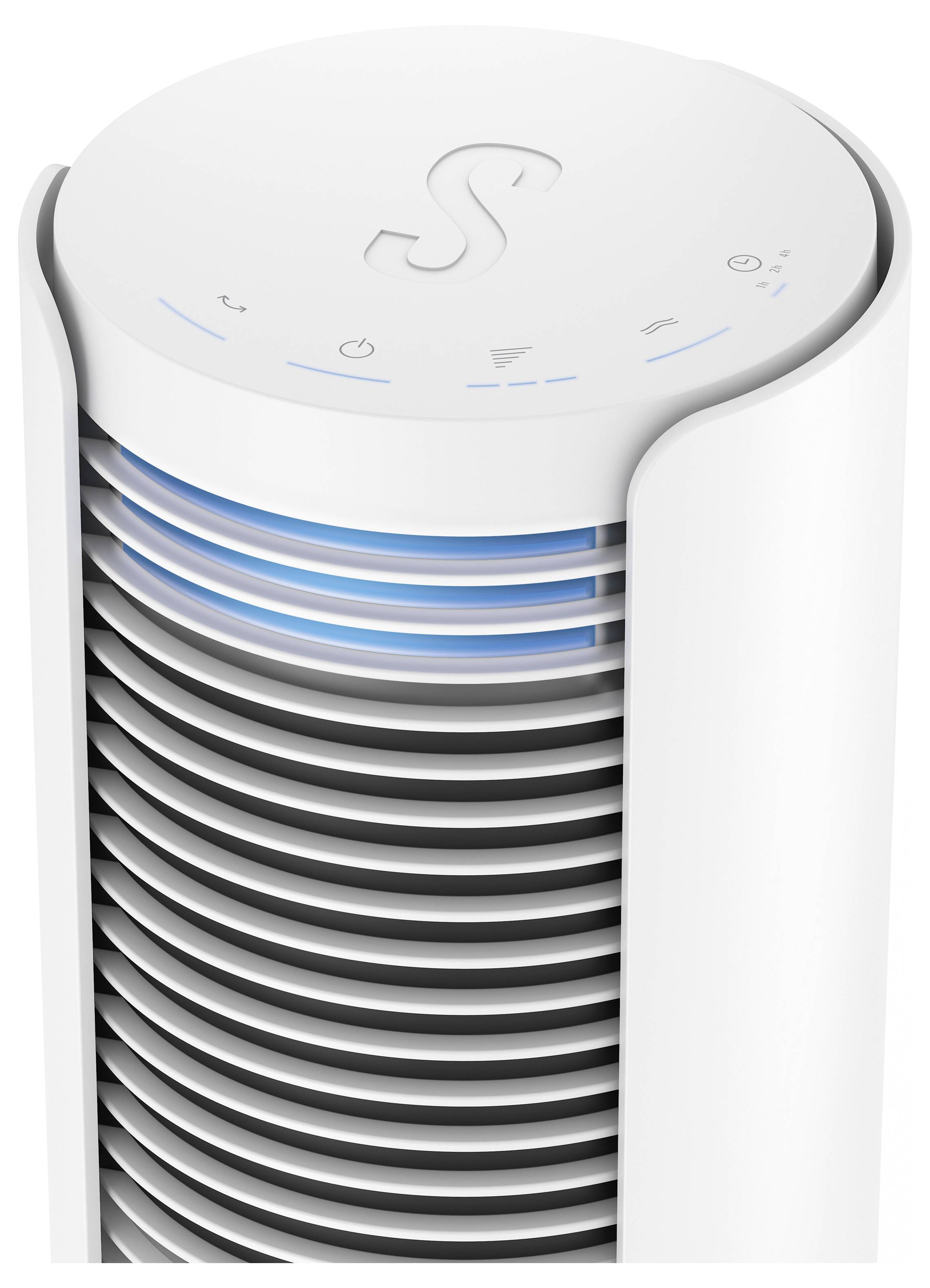 Stadler Form Peter weiss Turmventilator 60W (Ø x H) 24cm x 110cm Dimmbar, mit Fernbedienung, Timer, Schwenkbar