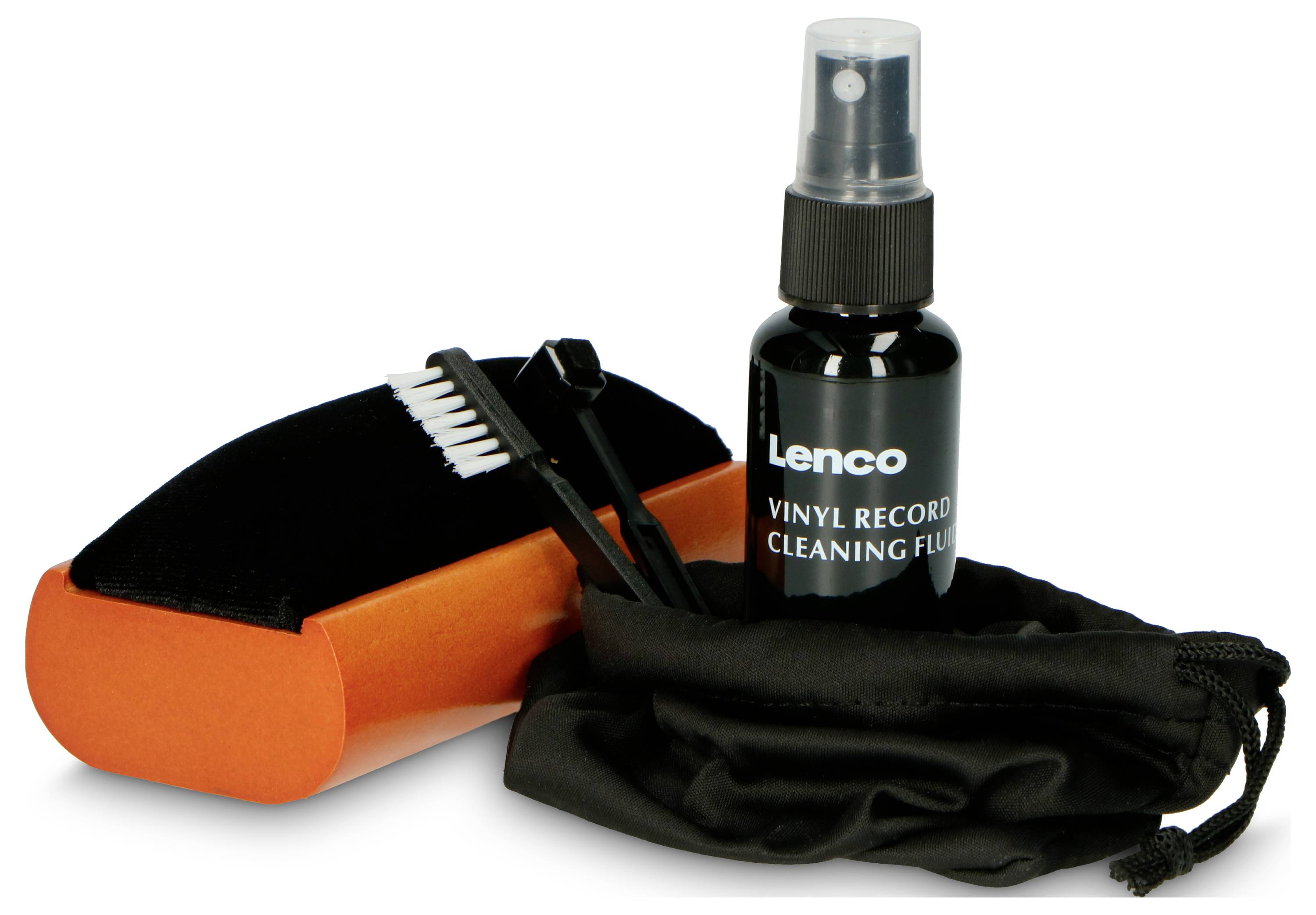 Lenco TTA-5IN1 - Reinigungsbürste aus Holz mit Samtpolsterung Nadelreiniger-Set