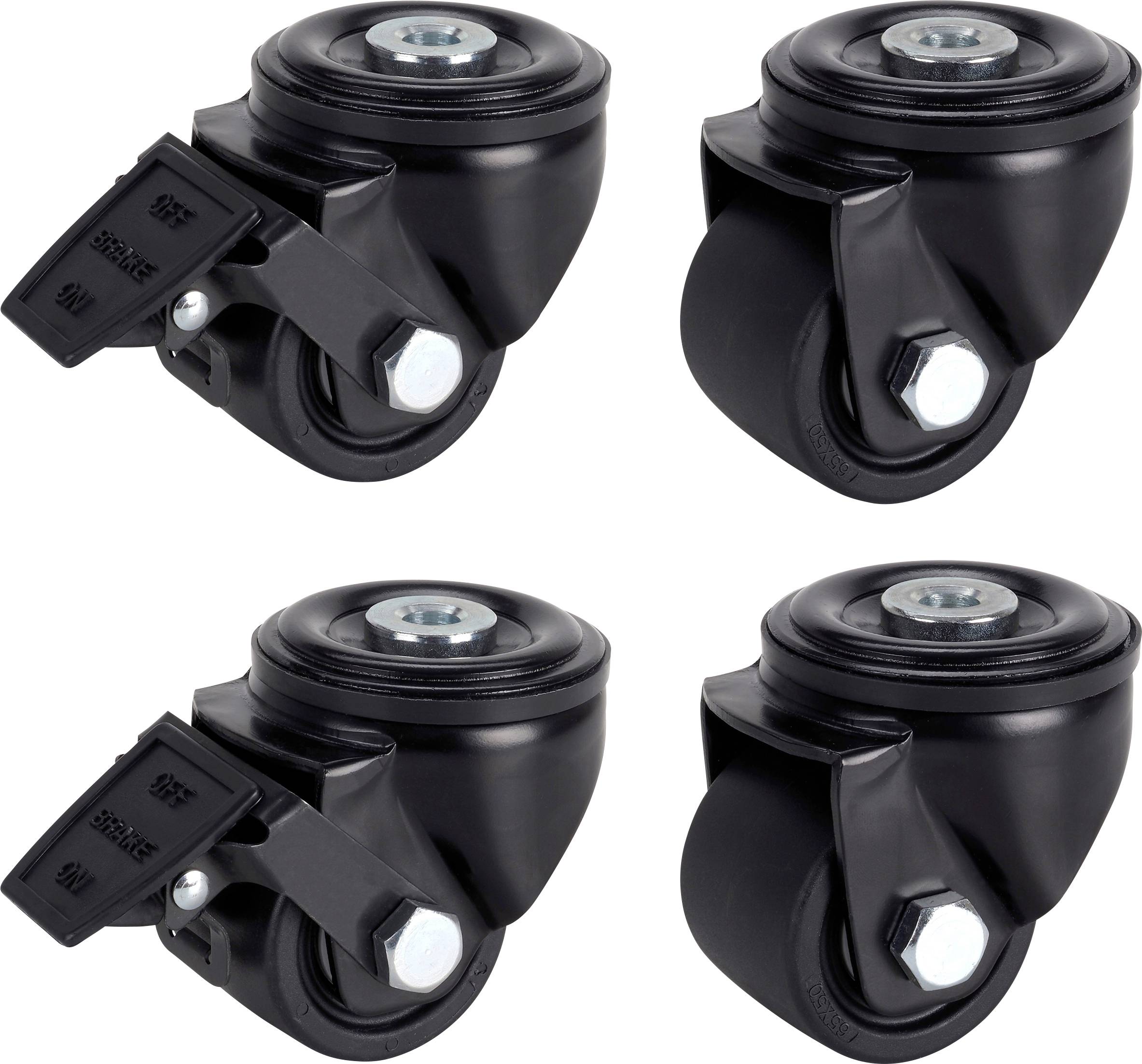 dörner + helmer 450067 Schwerlast-Lenkrolle Rad-Durchmesser: 65mm Tragfähigkeit (max.): 1500kg 4St.