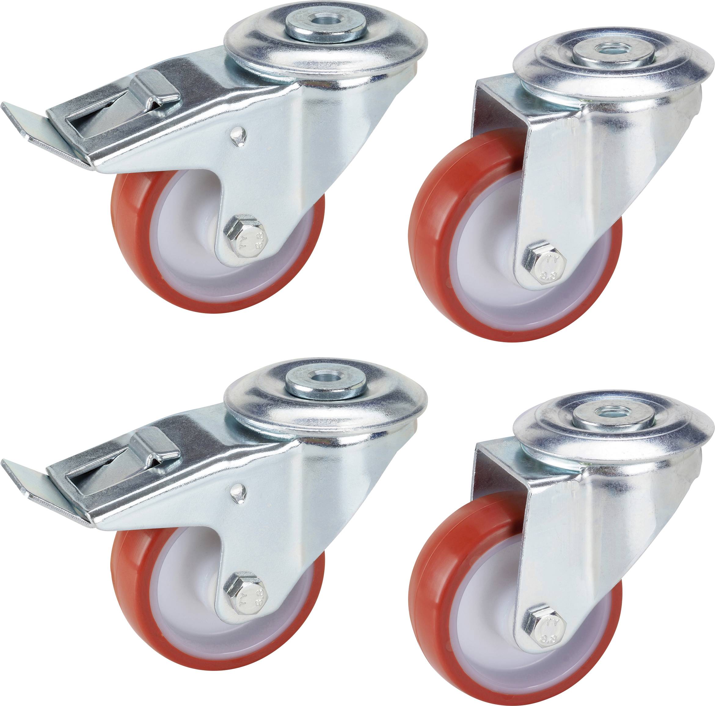 dörner + helmer 450546 Lenkrolle Rad-Durchmesser: 80mm Tragfähigkeit (max.): 300kg 4St.