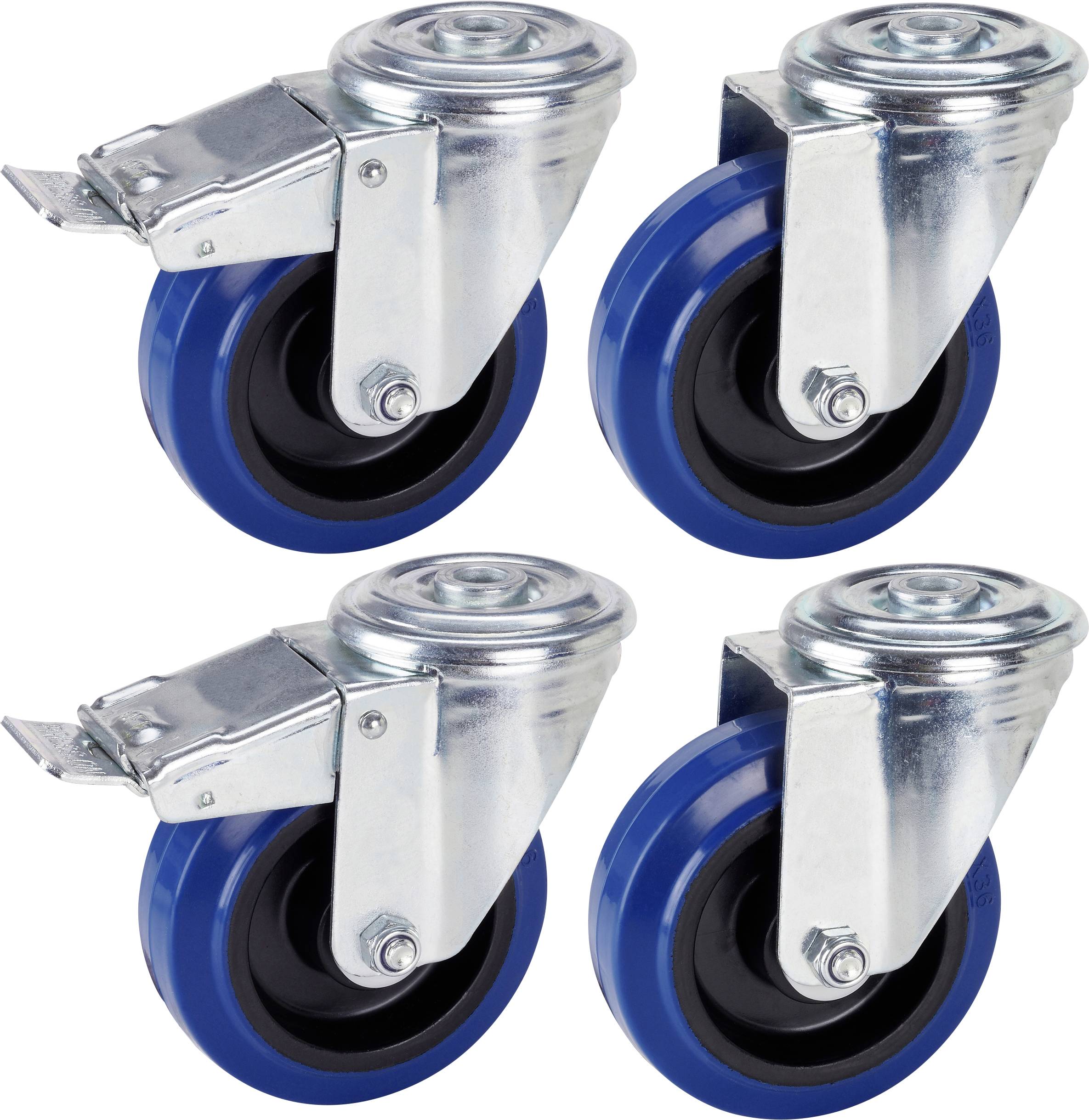 dörner + helmer 450658 Lenkrolle Rad-Durchmesser: 100mm Tragfähigkeit (max.): 150kg 4St.