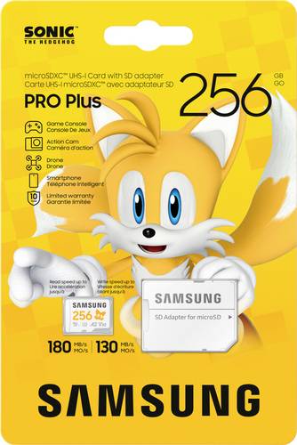 Samsung Sonic Edition - Tails microSDXC-Karte Retail 256 GB A2 Application Performance Class, v30