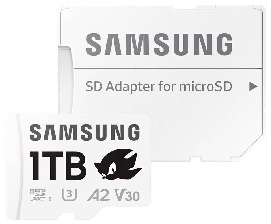 Samsung Sonic Edition - "Shadow" microSDXC-Karte Retail 1TB A2 Application Performance Class, v30 Video Speed Class, UHS-I