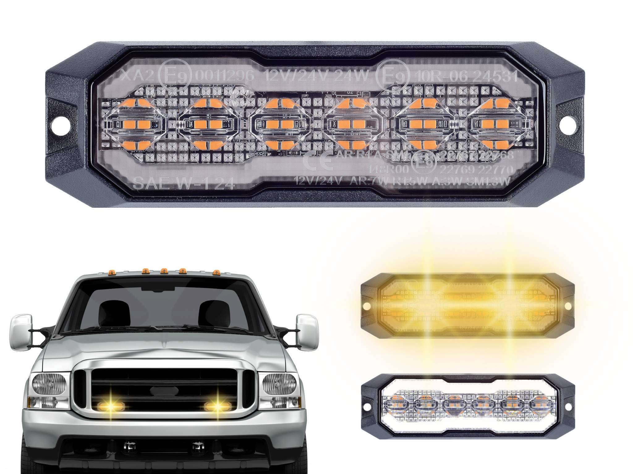 Berger & Schröter Positionslicht, Frontblitzer 12 V, 24V SM3070H-A Nahfeldausleuchtung (B x H) 4cm x 1.5cm