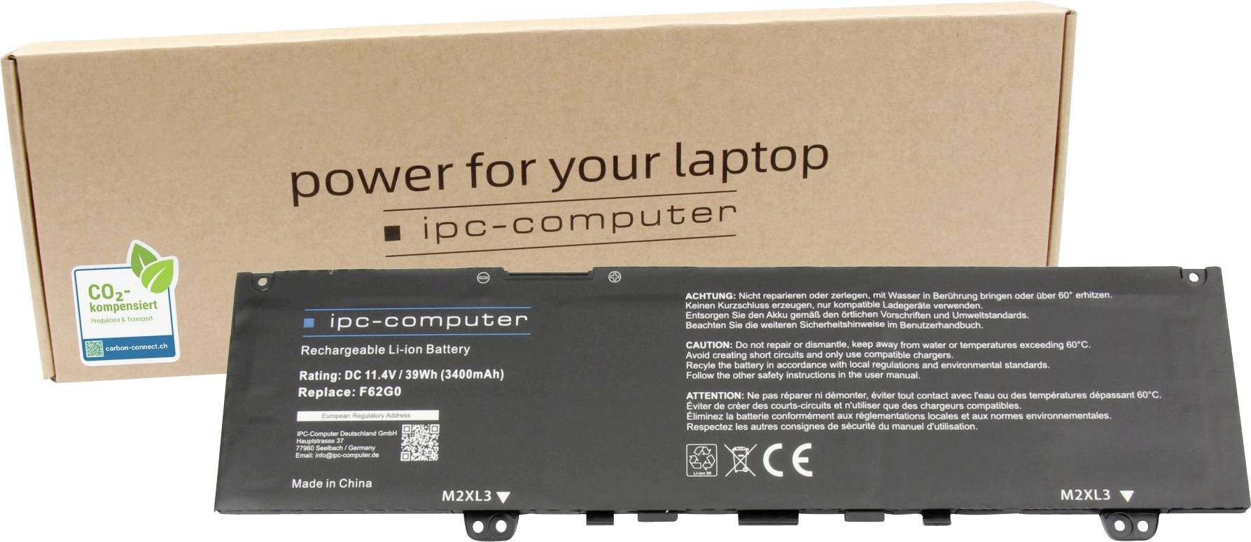 Ipc-computer Notebook-Akku Akku F62G0 39WH 11.55V 3200 mAh