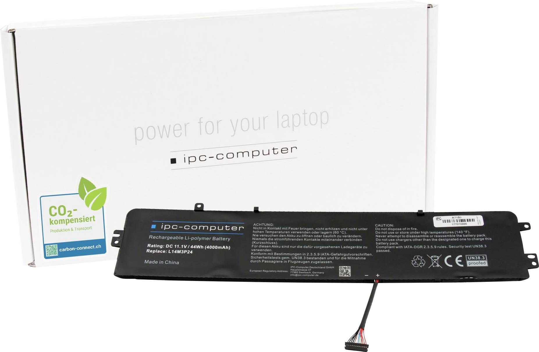 Ipc-computer Notebook-Akku Akku L14M3P24 REPLACE 11.10V 4000 mAh