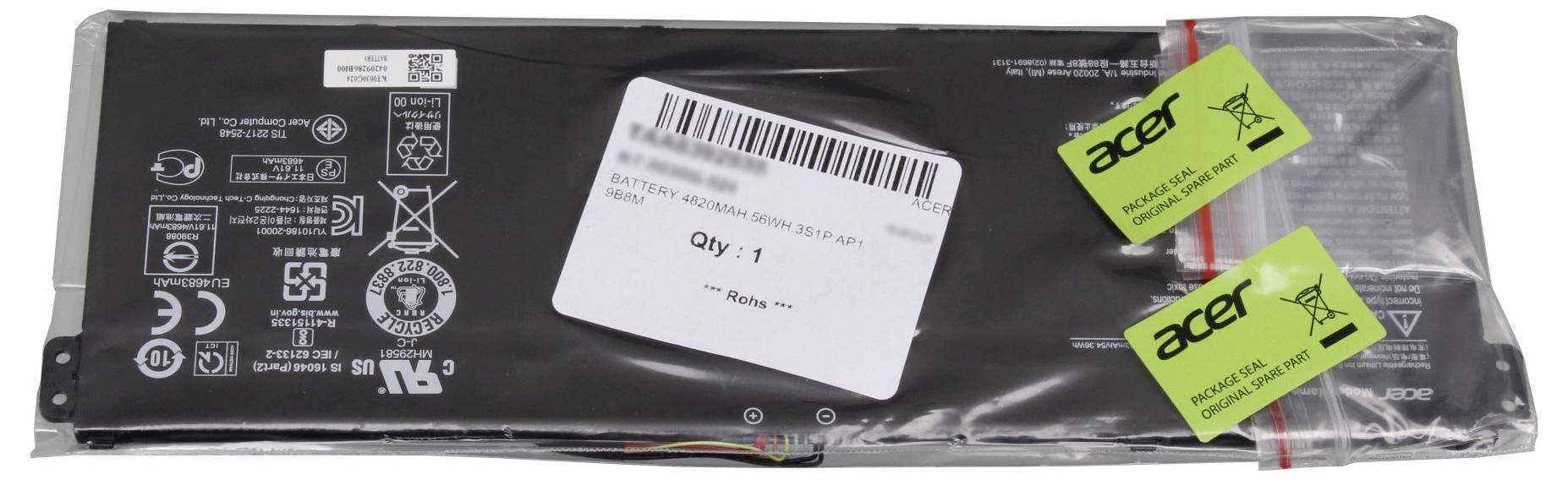 Acer Notebook-Akku Akku KT.0030G.024 11.61V 4821 mAh