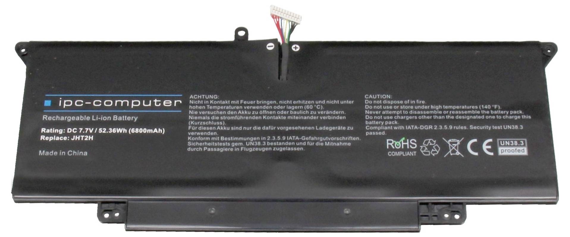 Ipc-computer Notebook-Akku Akku JHT2H REPLACE 7.70V 6800 mAh
