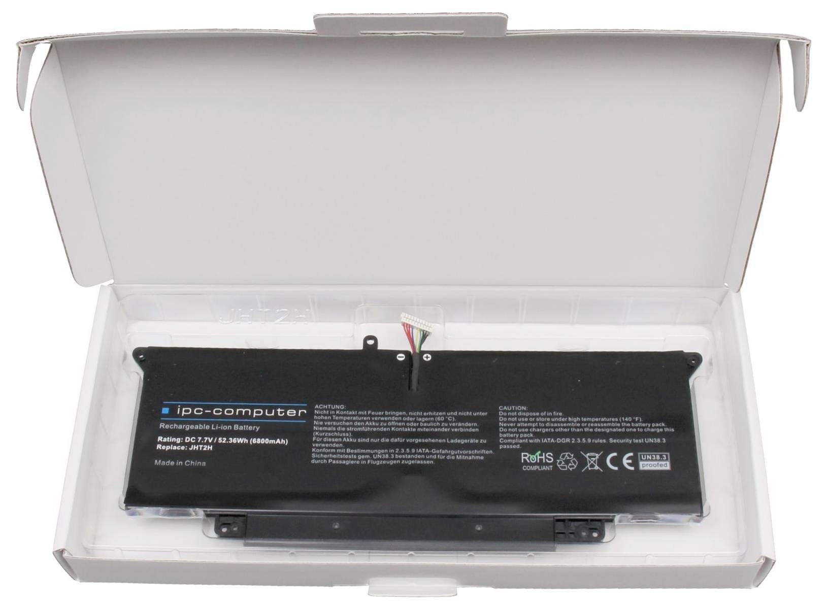 Ipc-computer Notebook-Akku Akku JHT2H REPLACE 7.70V 6800 mAh