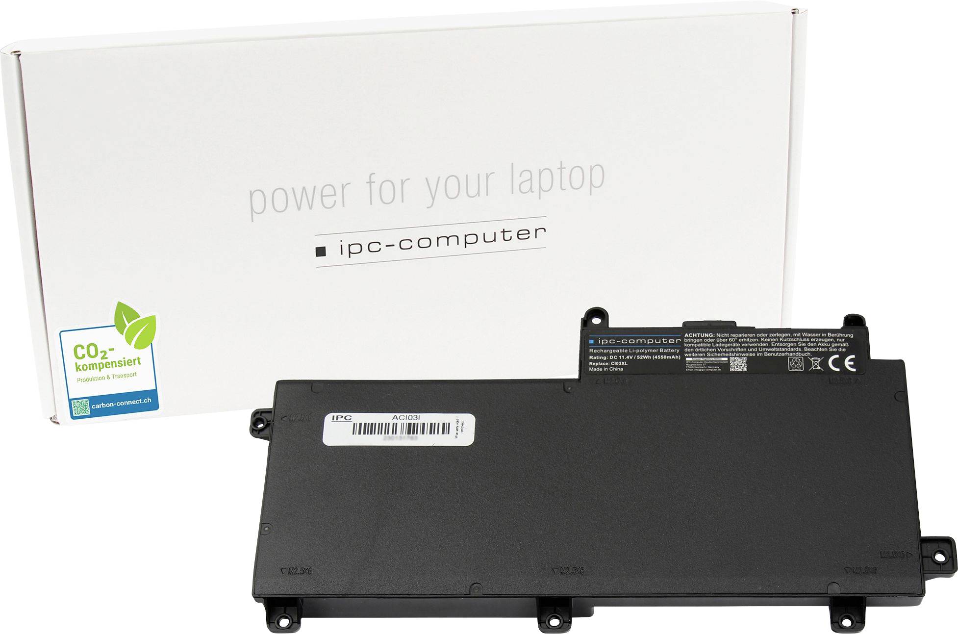 Ipc-computer Notebook-Akku Akku CI03XL REPLACE 11.40V 4550 mAh