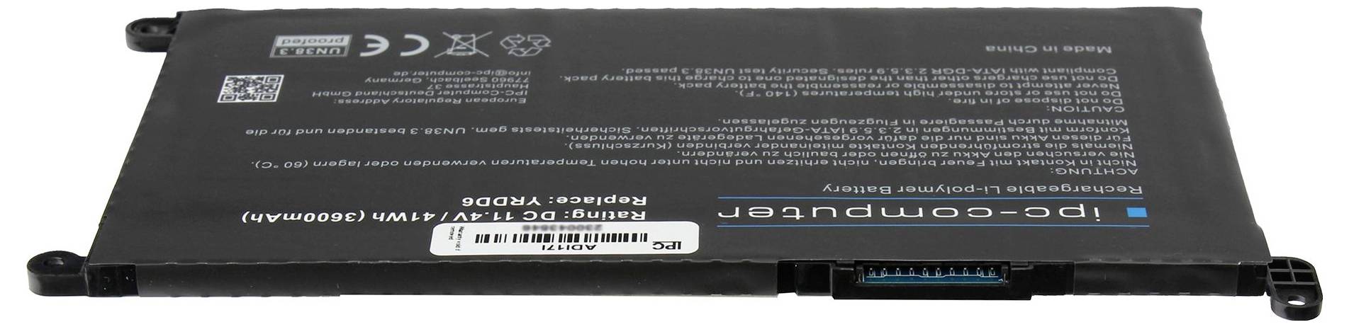 Ipc-computer Notebook-Akku Akku YRDD6 REPLACE 11.40V 3600 mAh