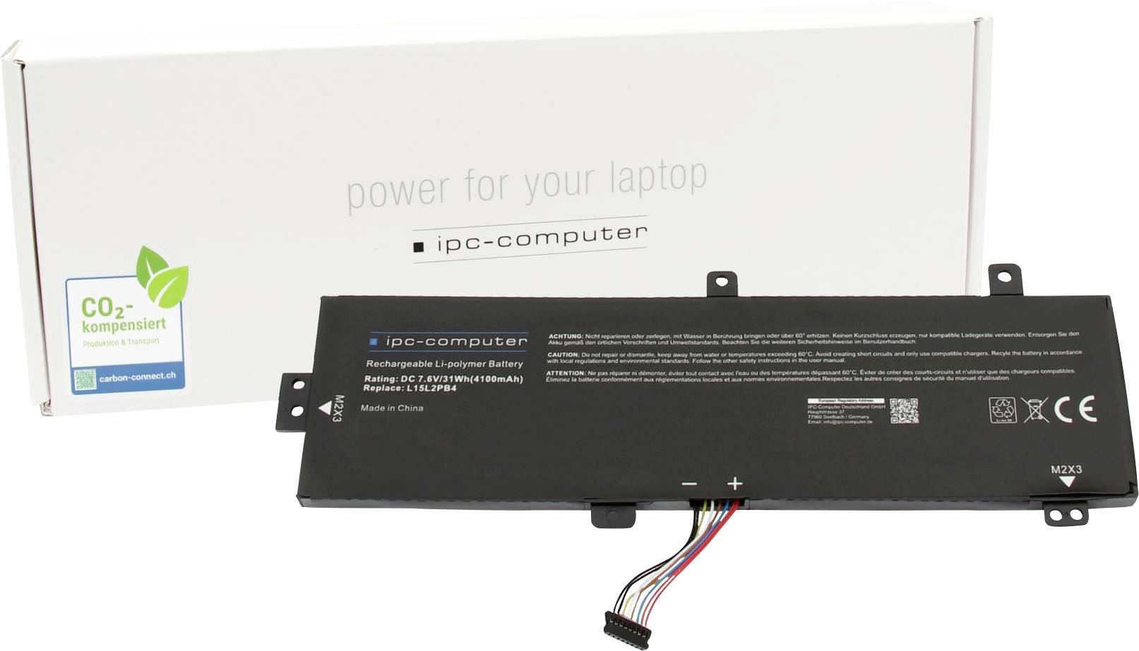 Ipc-computer Notebook-Akku Akku L15L2PB4 REPLACE 7.60V 4100 mAh