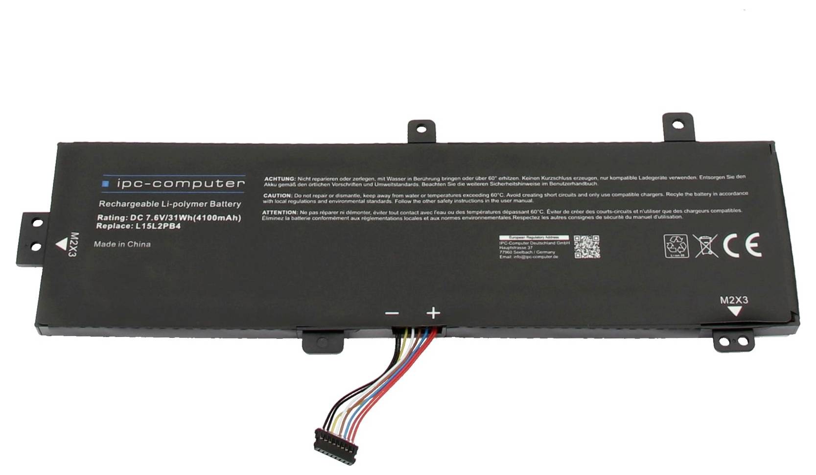 Ipc-computer Notebook-Akku Akku L15L2PB4 REPLACE 7.60V 4100 mAh
