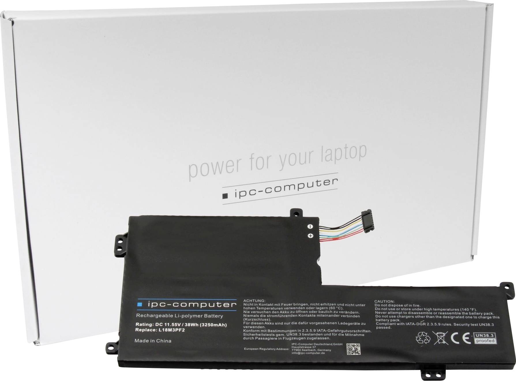 Ipc-computer Notebook-Akku Akku L18M3PF2-68 REPLACE 11.55V 3250 mAh