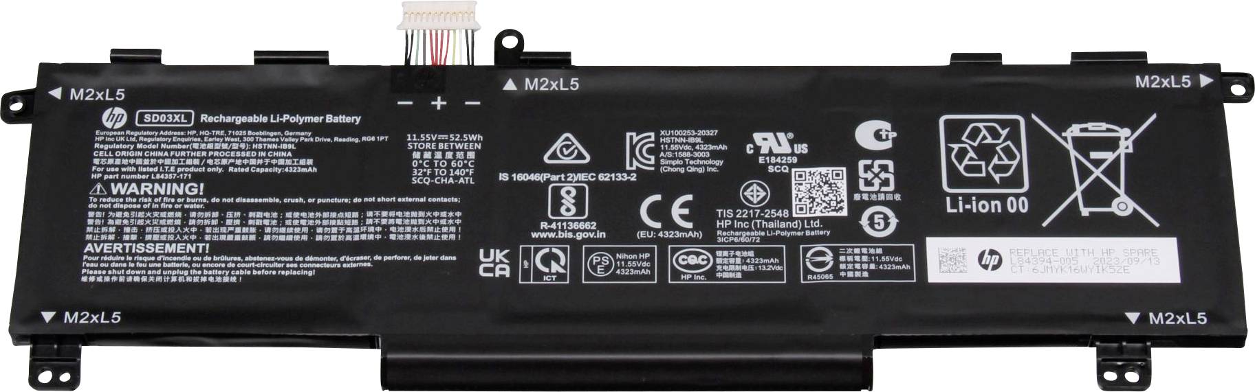 HP Notebook-Akku Akku L84394-005 11.55V 4323 mAh