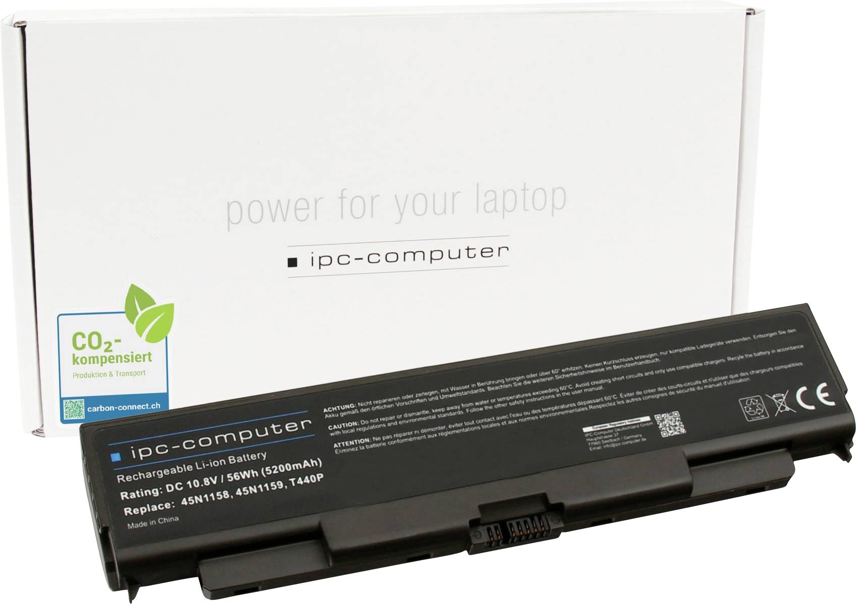 Ipc-computer Notebook-Akku Akku LE T440P-68-3S2P REPLACE 10.80V 5200 mAh