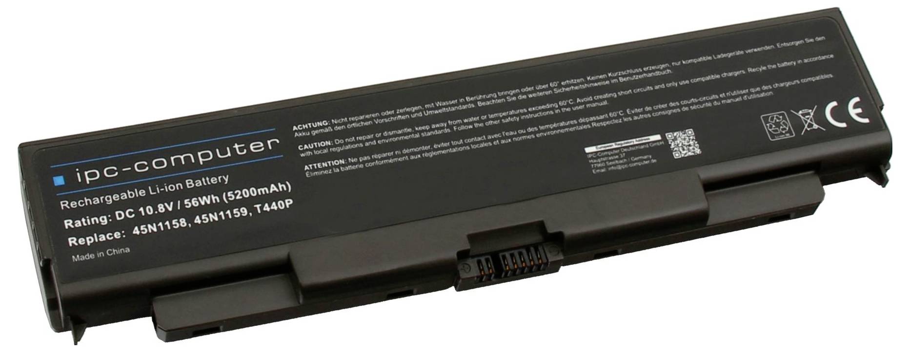 Ipc-computer Notebook-Akku Akku LE T440P-68-3S2P REPLACE 10.80V 5200 mAh