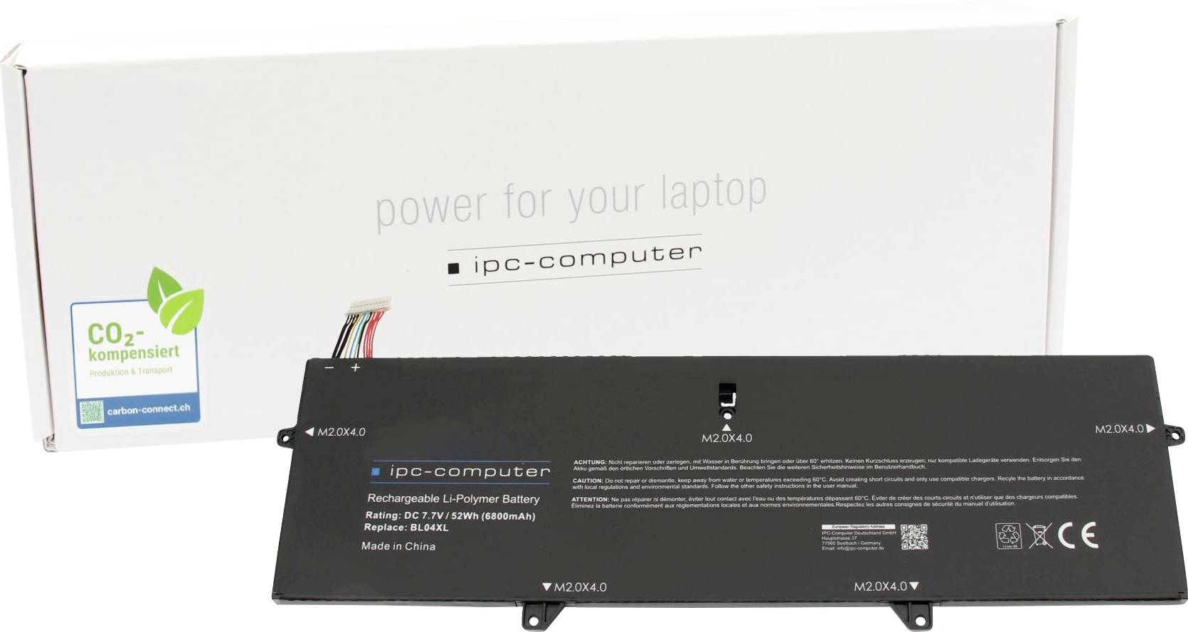 Ipc-computer Notebook-Akku Akku BL04 Replace 7.70V 6800 mAh