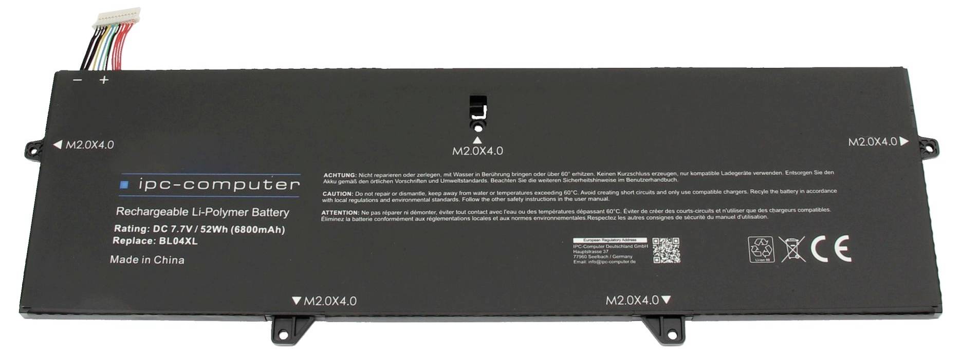 Ipc-computer Notebook-Akku Akku BL04 Replace 7.70V 6800 mAh