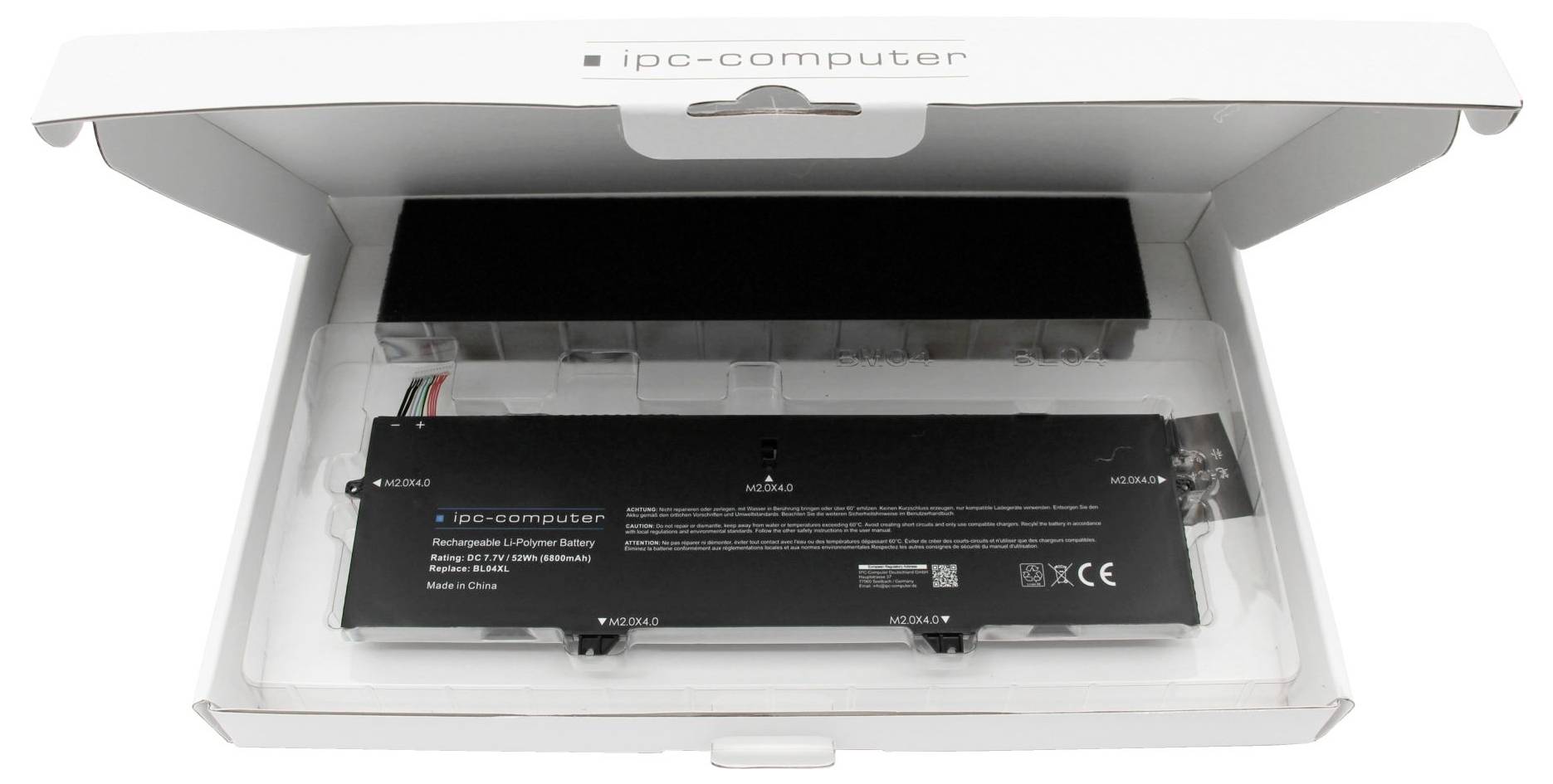 Ipc-computer Notebook-Akku Akku BL04 Replace 7.70V 6800 mAh