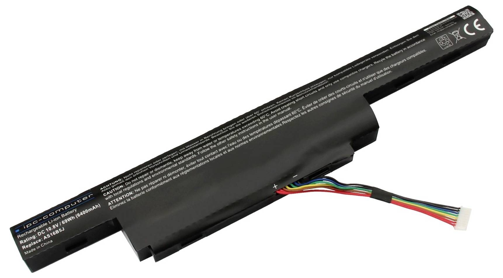 Ipc-computer Notebook-Akku Akku AS16B5J REPLACE 10.80V 6400 mAh