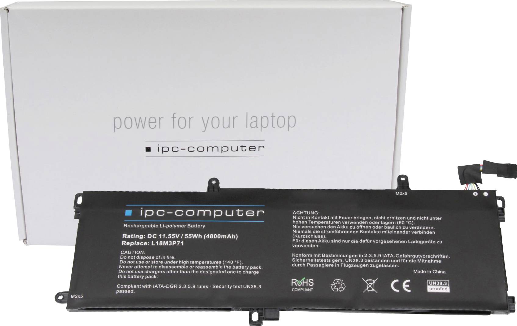 Ipc-computer Notebook-Akku Akku L18M3P71 REPLACE 11.55V 4800 mAh