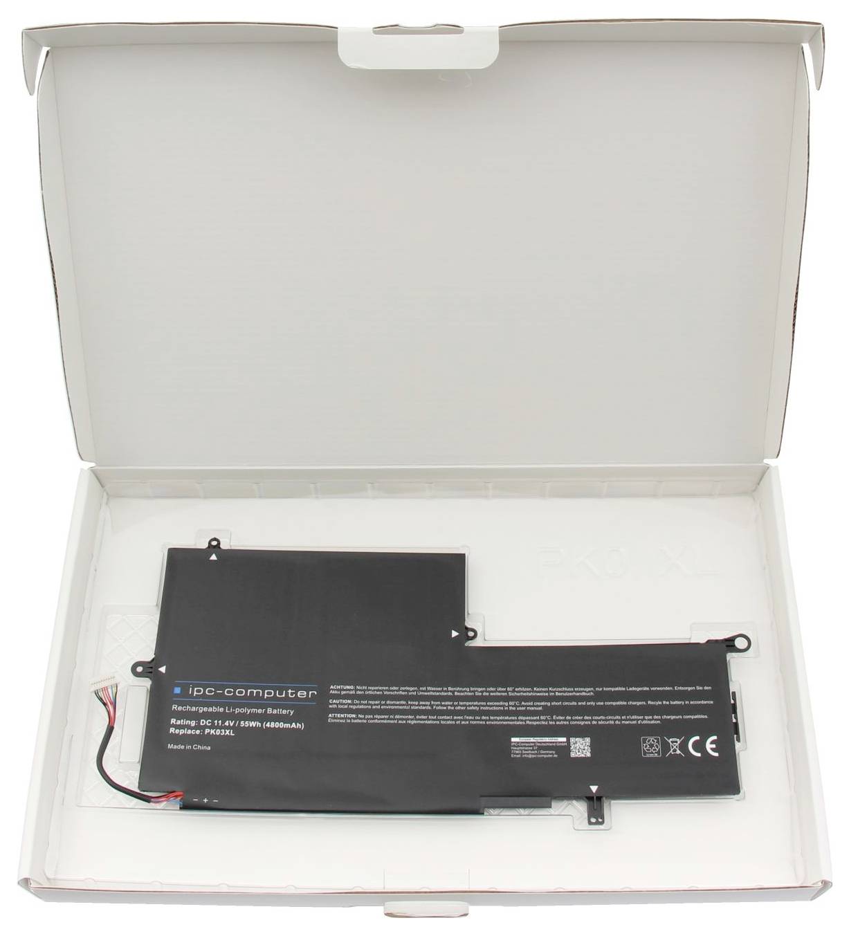 Ipc-computer Notebook-Akku Akku PK03XL REPLACE 11.40V 4800 mAh