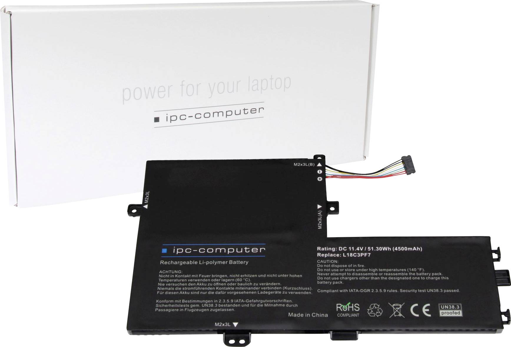 Ipc-computer Notebook-Akku Akku LE L18C3PF7-68 REPLACE 11.40V 4500 mAh
