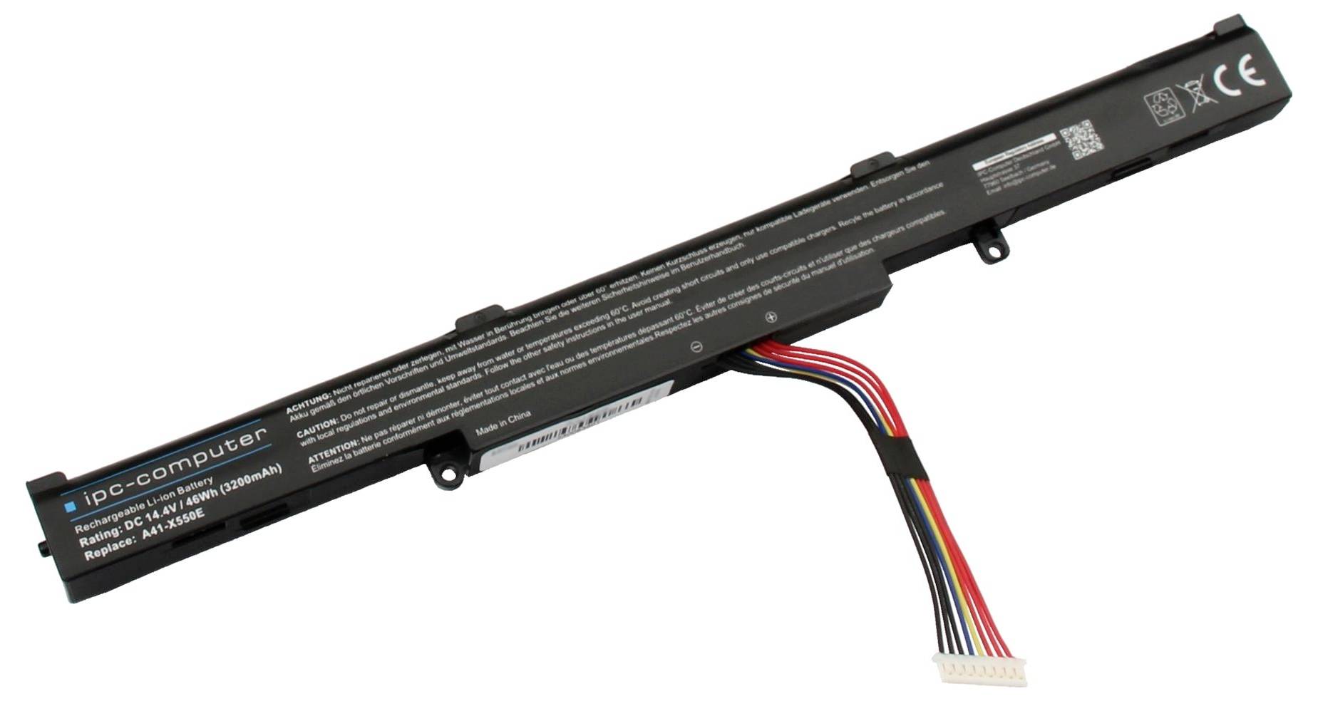Ipc-computer Notebook-Akku Akku A41-X550E REPLACE 14.40V 3200 mAh