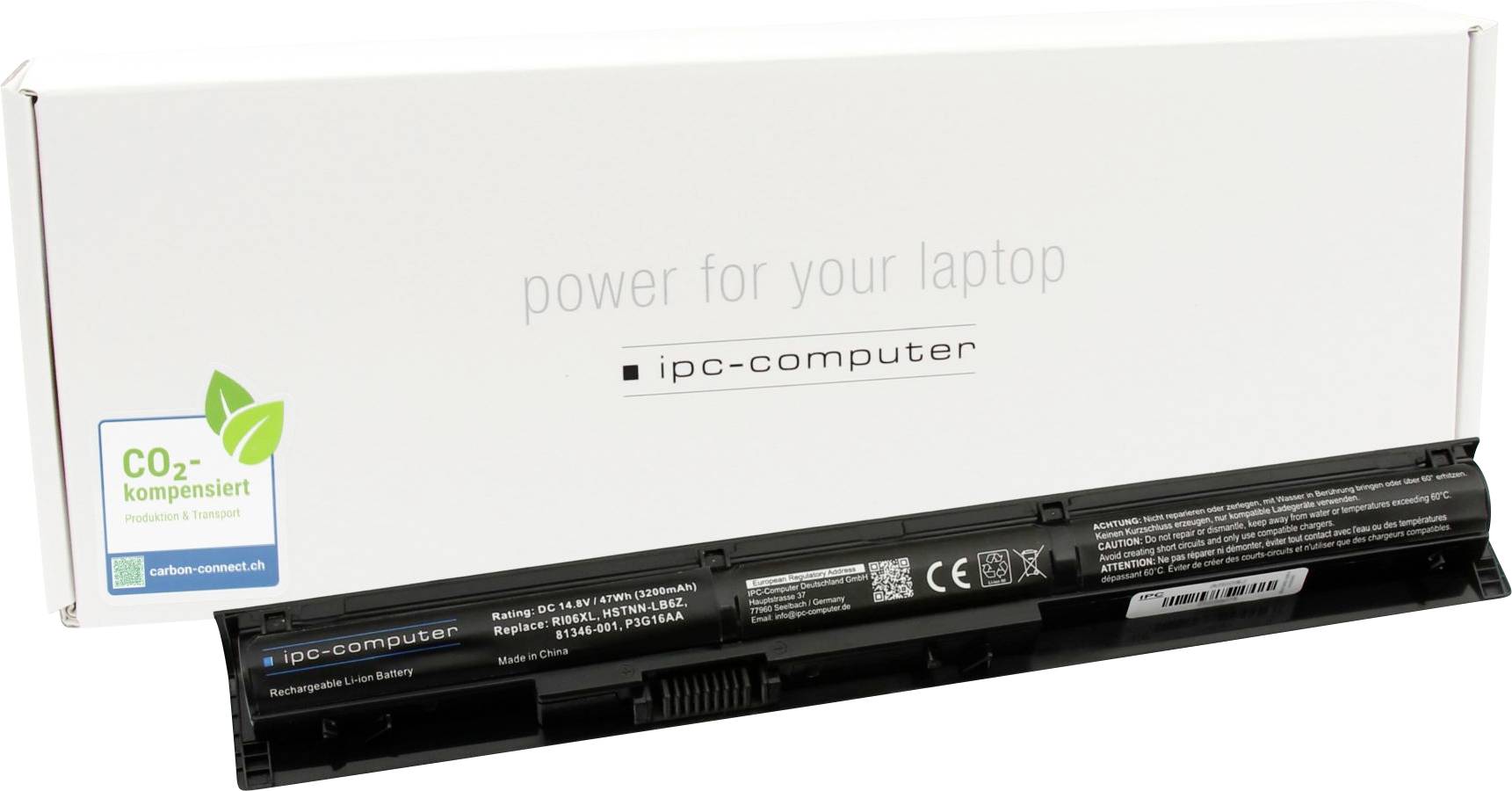 Ipc-computer Notebook-Akku Akku RI04 47Wh REPLACE 14.80V 3200 mAh