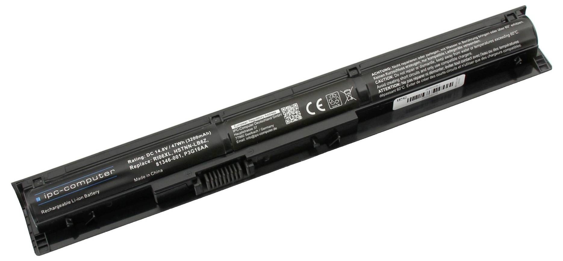 Ipc-computer Notebook-Akku Akku RI04 47Wh REPLACE 14.80V 3200 mAh