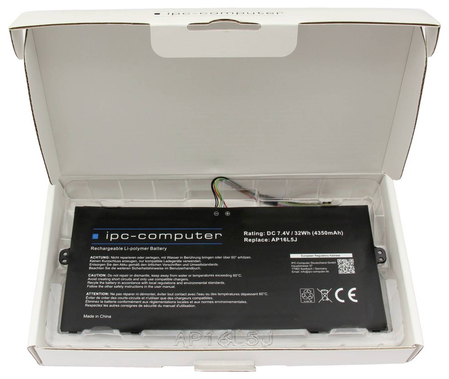 Ipc-computer Notebook-Akku Akku AP16L5J REPLACE 7.40V 4350 mAh