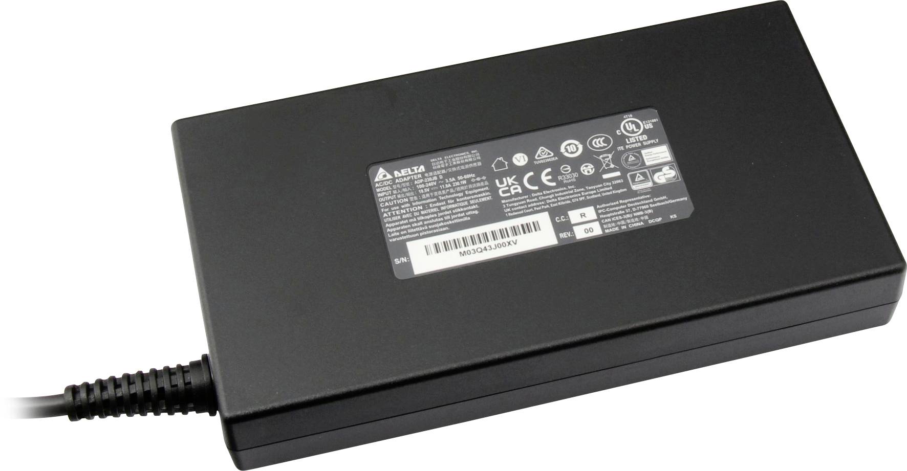 Delta Electronics Netzteil ADP-230JB DA Notebook-Netzteil 230W 19V 11A