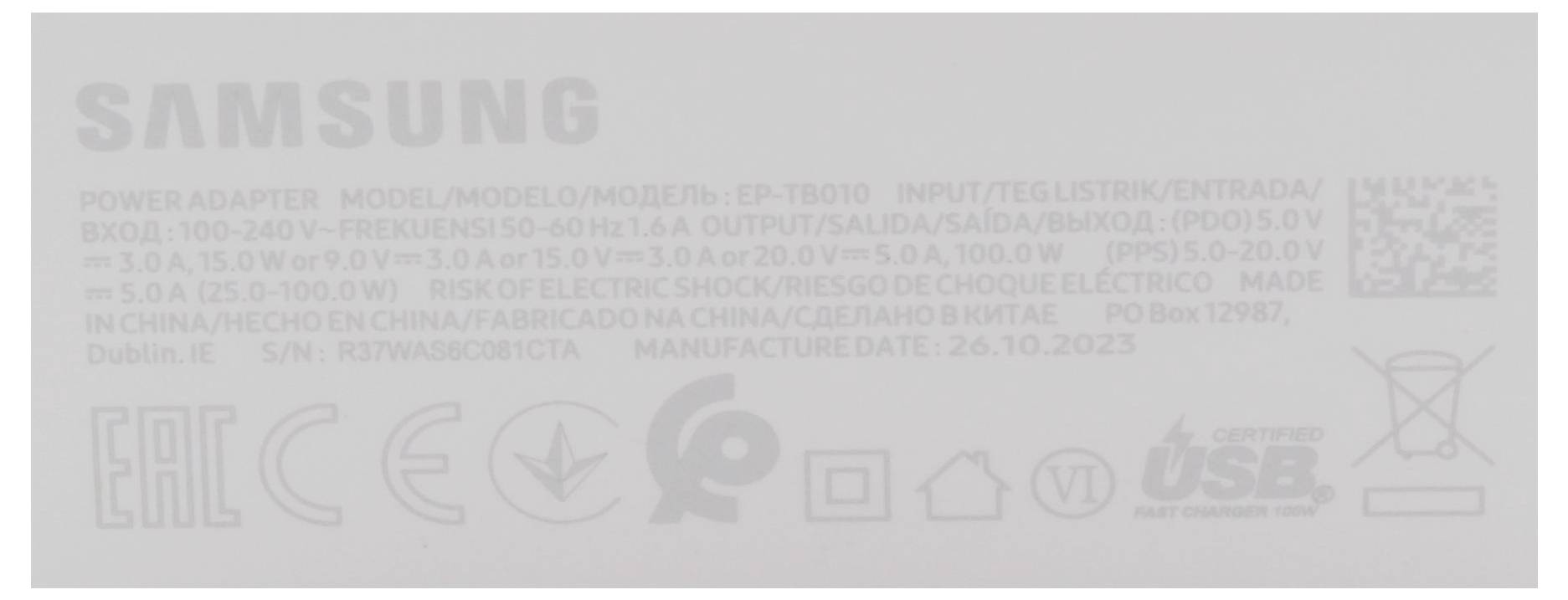 Samsung Netzteil GH44-03238A Notebook-Netzteil 100W 20V 5A