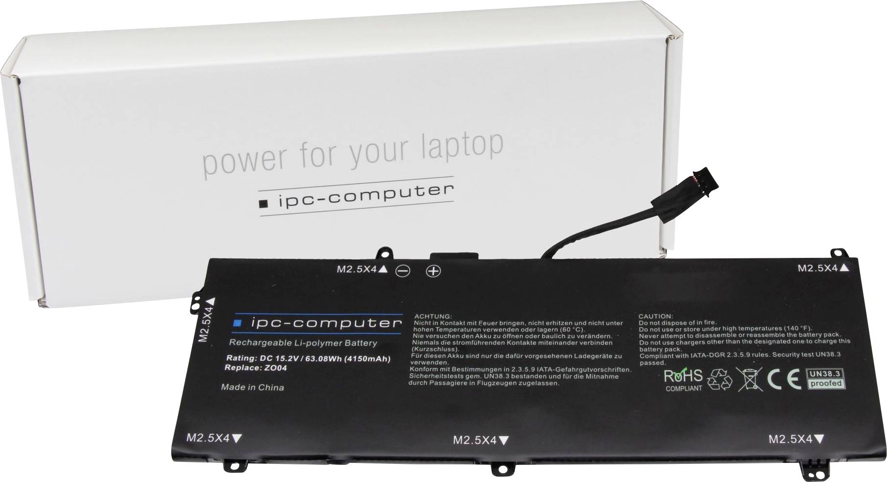 Ipc-computer Notebook-Akku Akku ZO04-H REPLACE 15.20V 4150 mAh