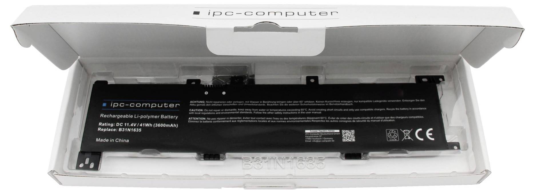 Ipc-computer Notebook-Akku Akku B31N1635 REPLACE 11.40V 3600 mAh