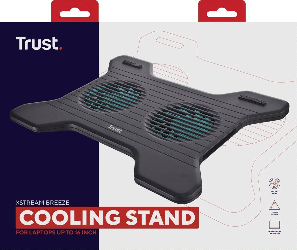 Trust XSTREAM BREEZE COOLING STAND Notebook-Ständer mit Kühlfunktion