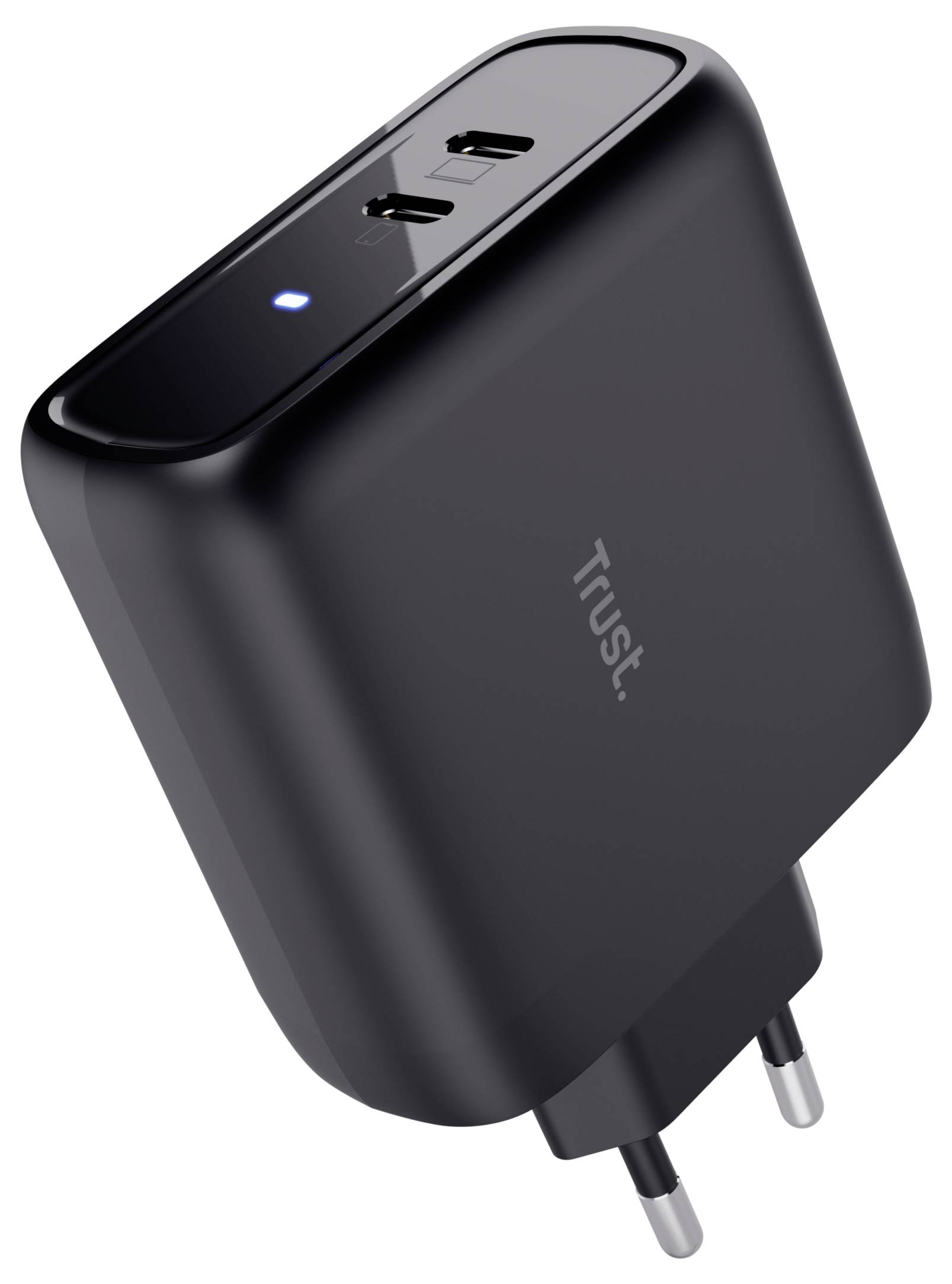 Trust MAXO 65W 2P USB-C CHARGER BLK Ladeadapter 65 W 2x USB-C® Schwarz Innenbereich
