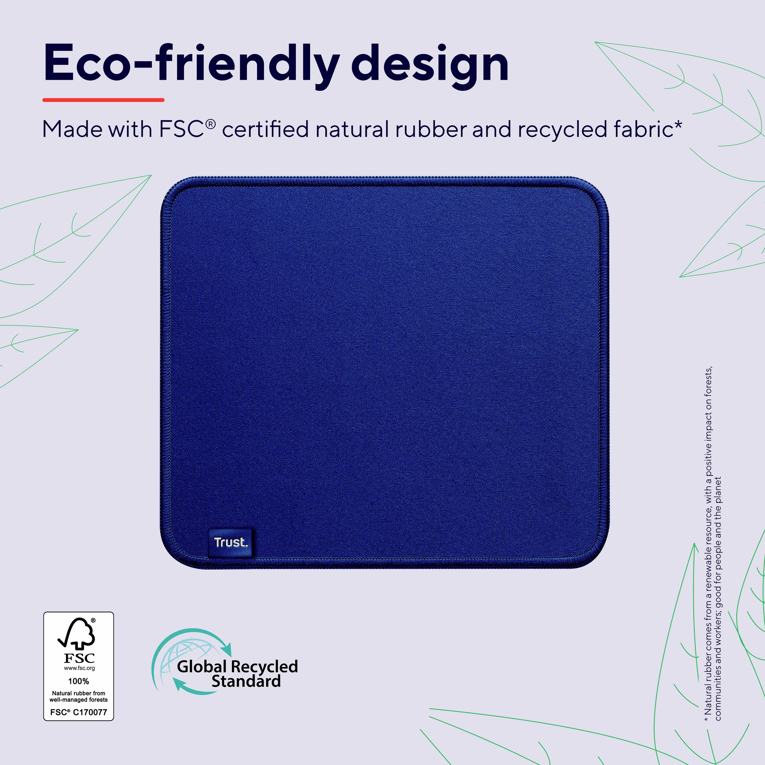 Trust BOYE MOUSE PAD ECO BLAU Mauspad Blau