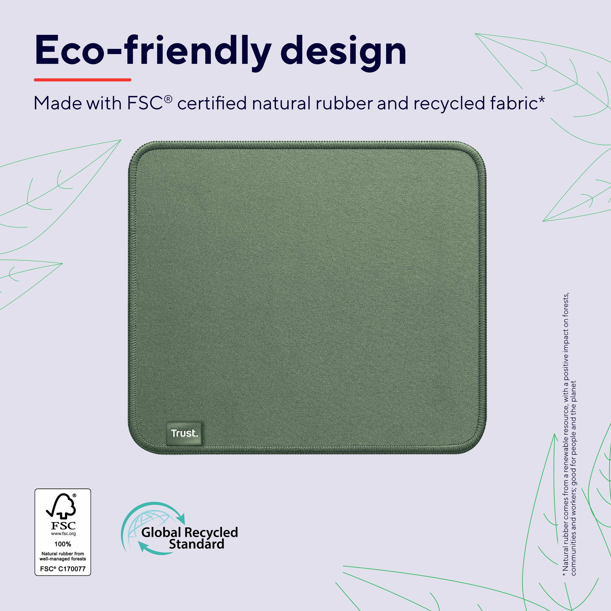 Trust BOYE MOUSE PAD ECO GREEN Mauspad Grün